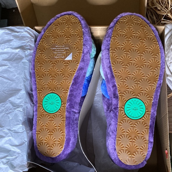 Ugg Pride Fluff Yeah Wedge Slide with Elasticated Strap - Picture 6 of 16